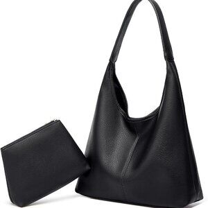 Slouchy Hobo Bags for Women Retro PU Leather Tote Crossbody Bag Soft Large Capac